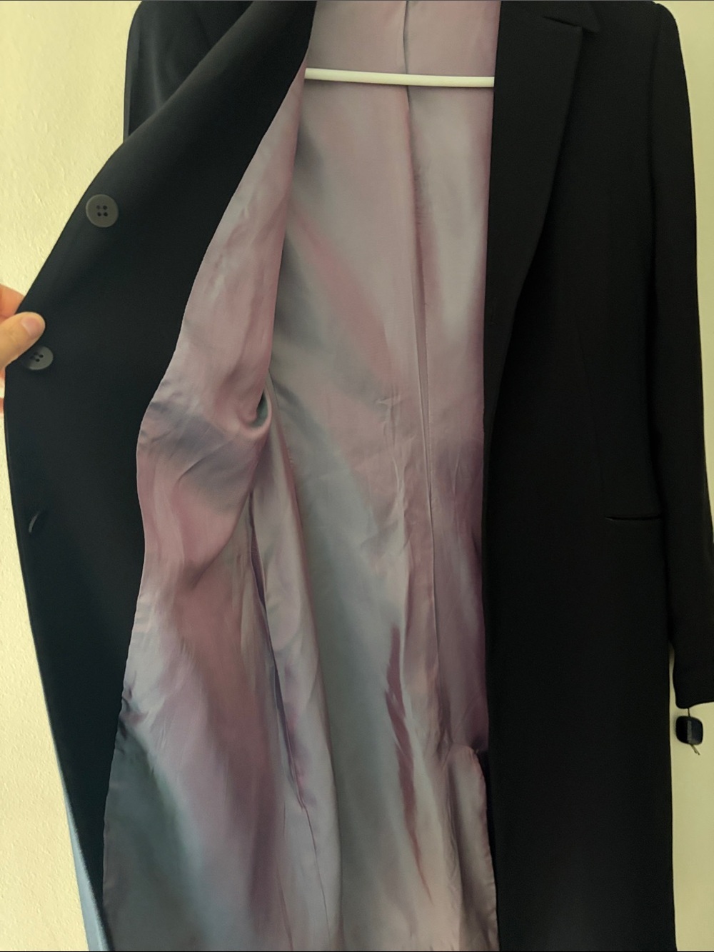 NWT! Tahari Vintage 90s Longline Blazer Coat Black Size 4 - Picture 10 of 12